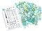 0.88oz Czech Glow-in-the-Dark Blue Glass Beads Mix (Mix 001 - Glow Blue)